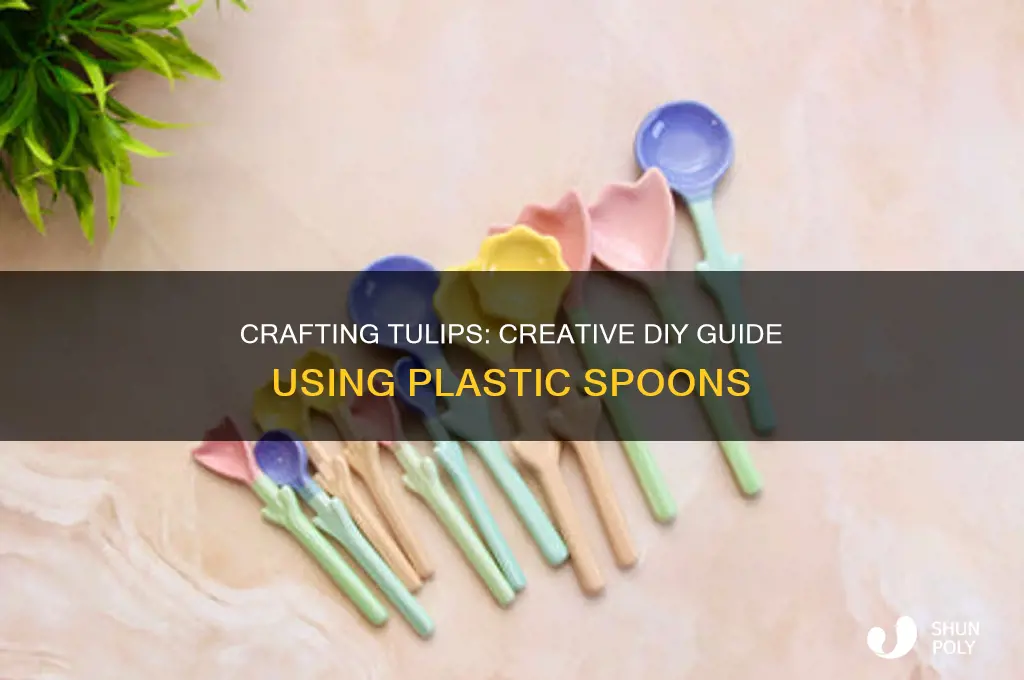 how to make tulips out of plastic spoons