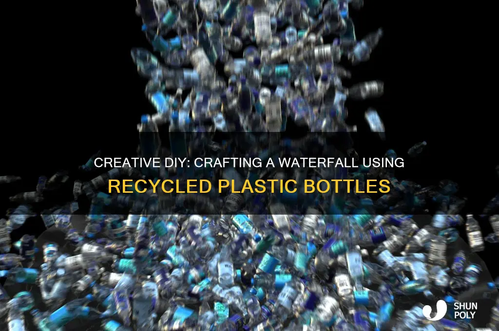 how to make waterfall with plastic bottle