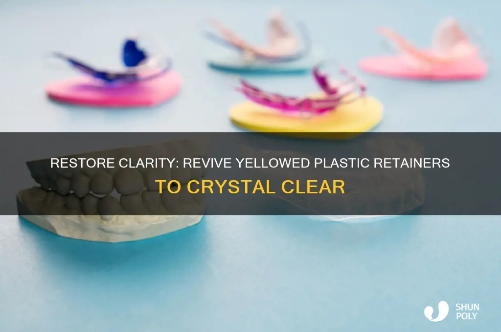 how to make yellowed plastic retainer clear again