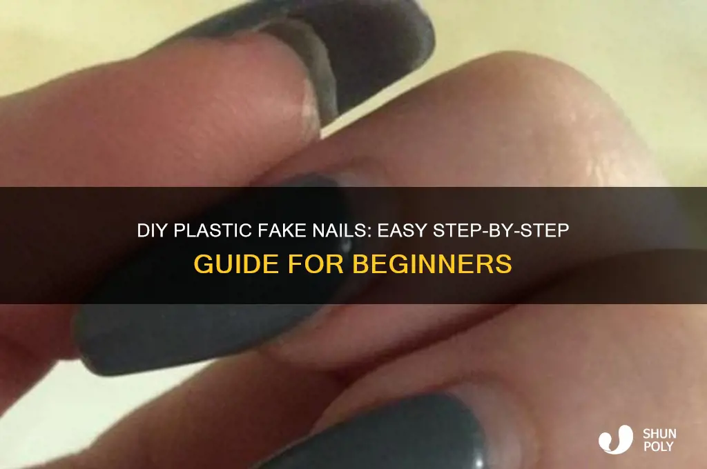 how to make your own fake nails out of plastic