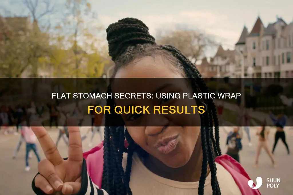 how to make your stomach flat with plastic wrap