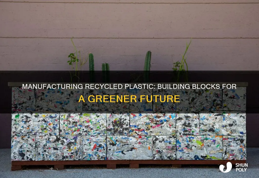 how to manufacture recycle plastic bio building blocks