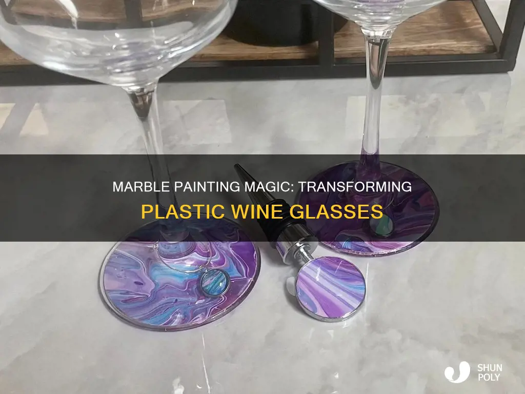 how to marble paint plastic wine glasses