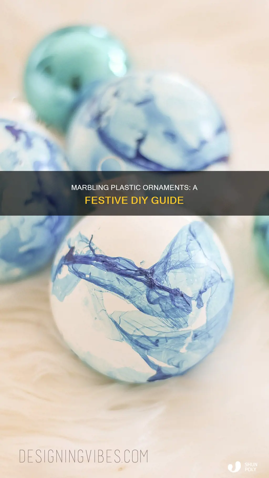 how to marble plastic christmas ornaments