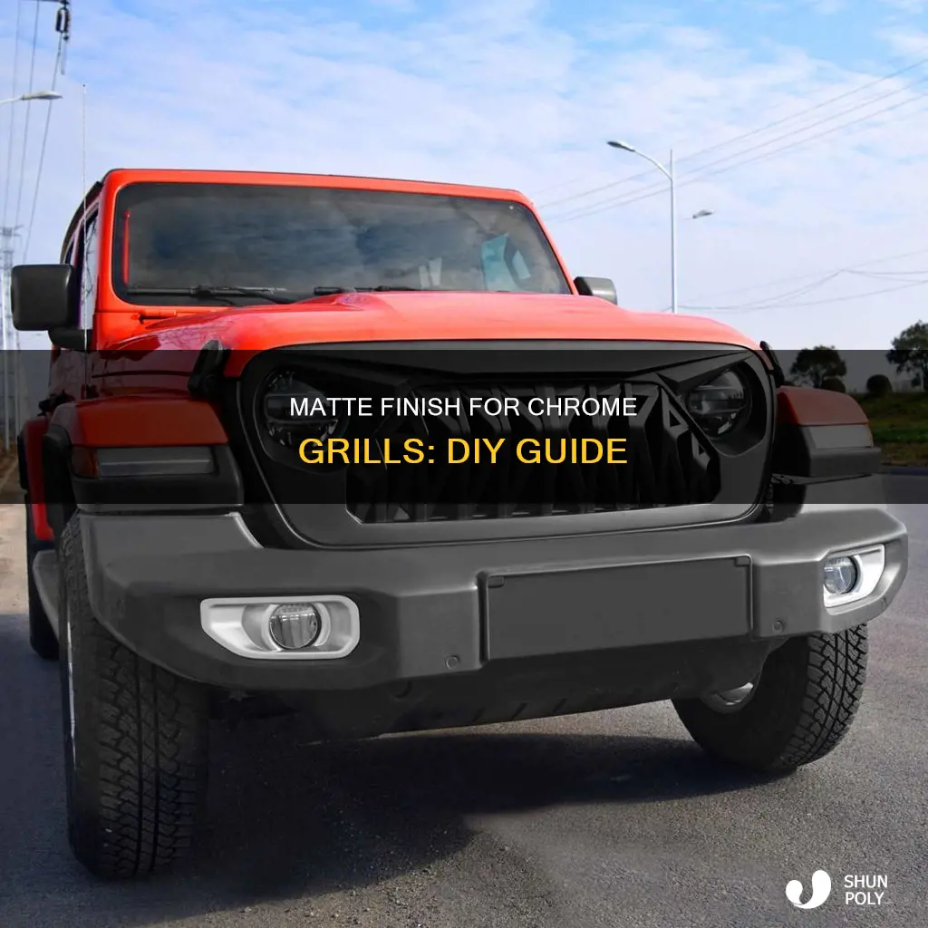 how to matte plastic chrome grill