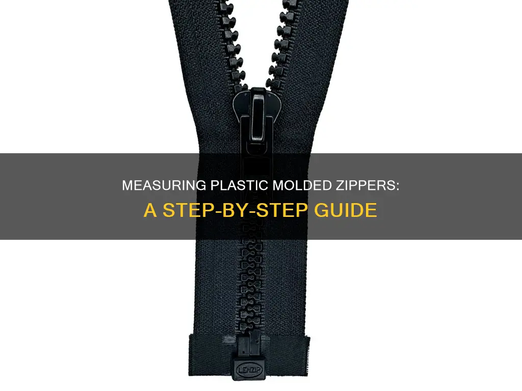 how to measure plastic molded zippers