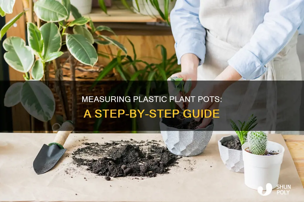 how to measure plastic plant pots