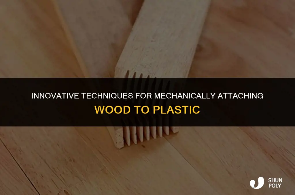 how to mechanically fix wood to plastic