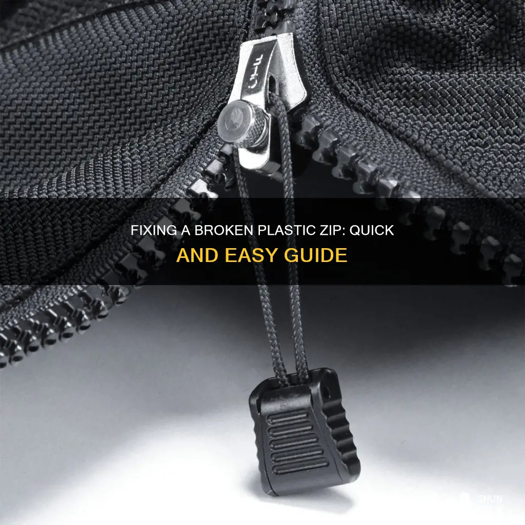 how to mend a broken plastic zip