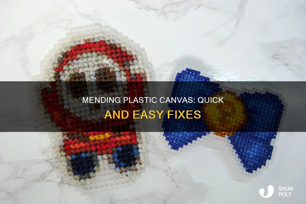 how to mend broken plastic canvas