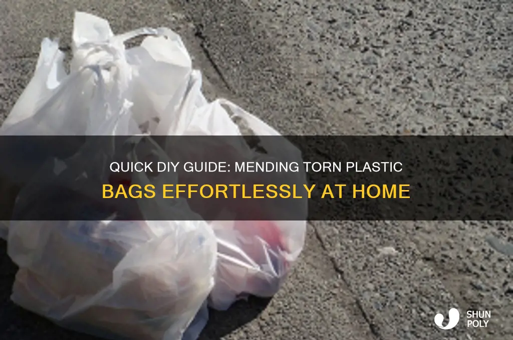 how to mend plastic bag together