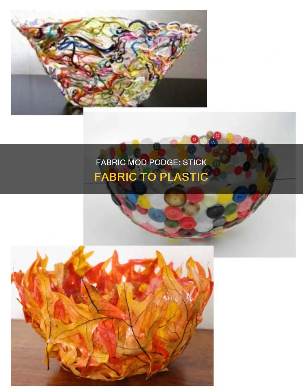 how to modge podge fabric to plastic