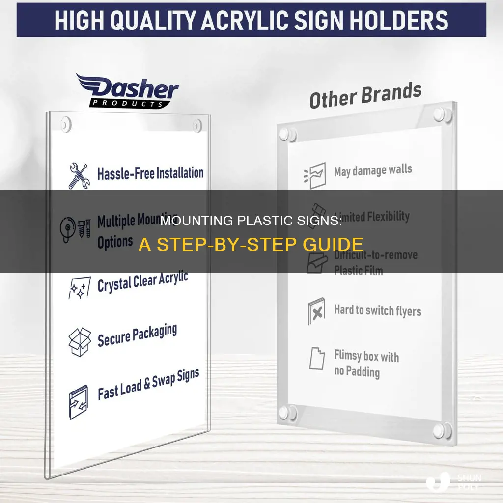how to mount a plastic sign