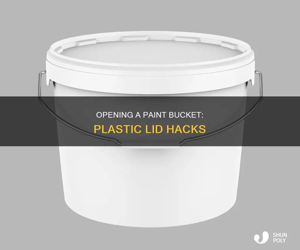 how to open a paint bucket with plastic lid
