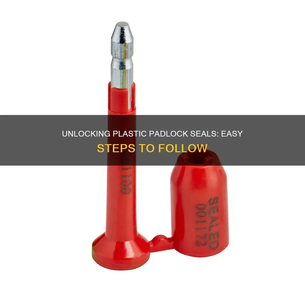 how to open a plastic padlock seal