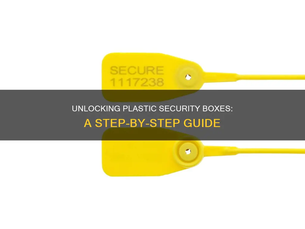 how to open a plastic security box