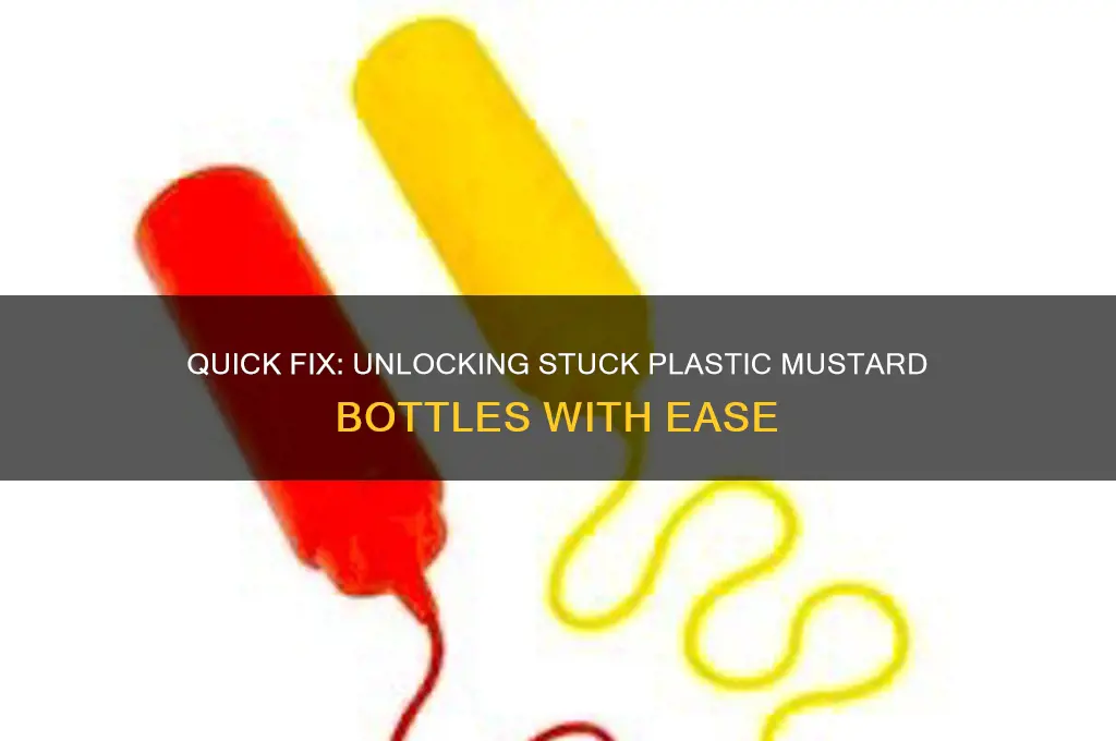 how to open a stuck plastic mustard bottle