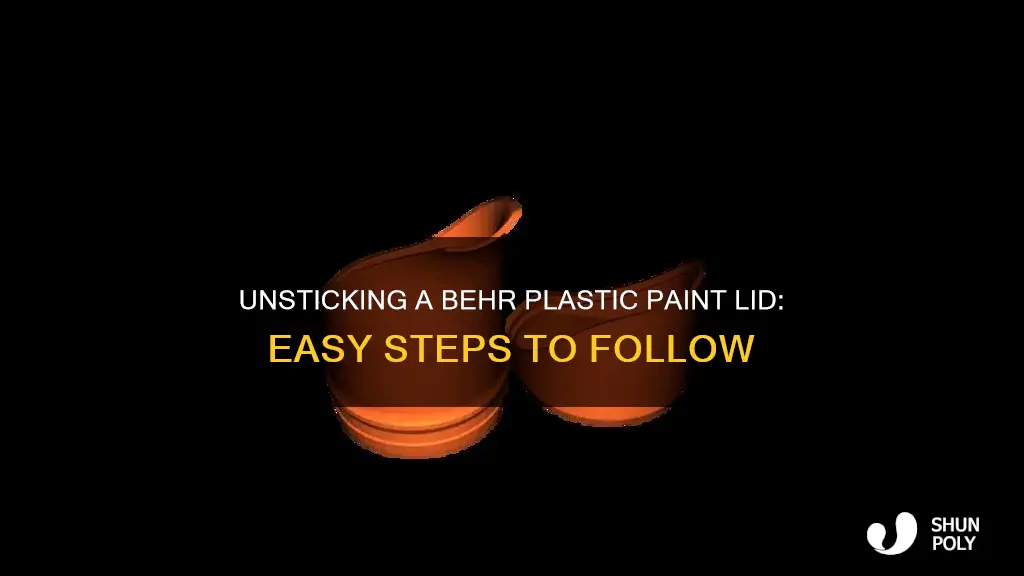 how to open behr plastic paint lid