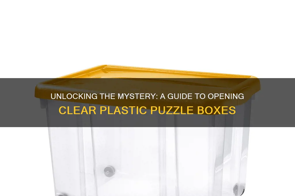 how to open clear plastic puzzle box