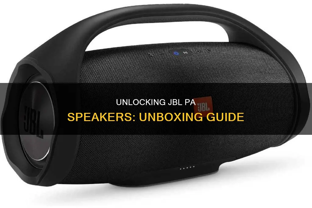 how to open jbl plastic pa speakers