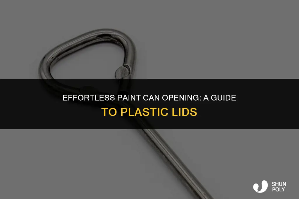 how to open paint can with plastic lid