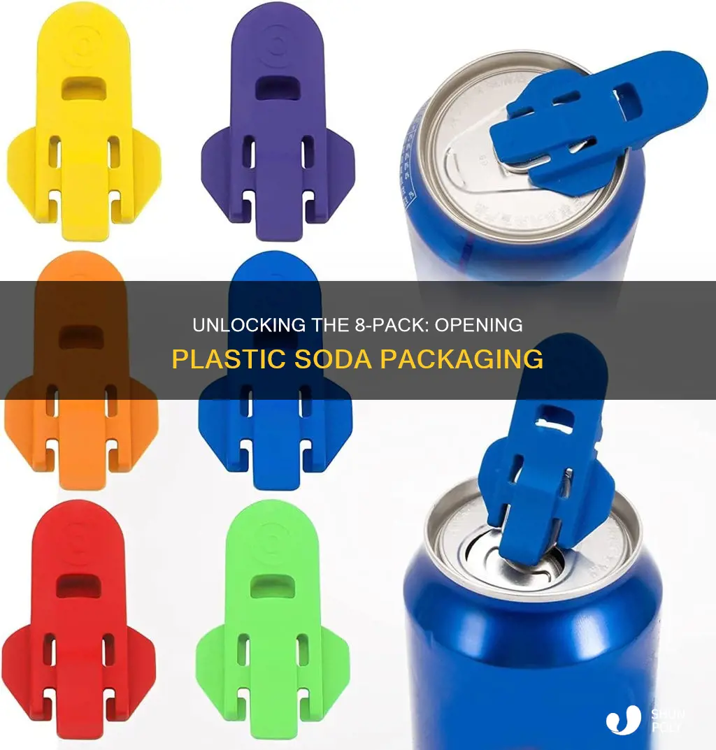 how to open plastic 8 pack soda