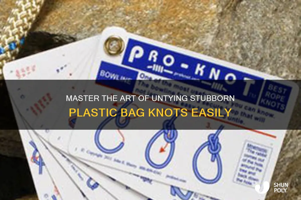 how to open plastic bag knot