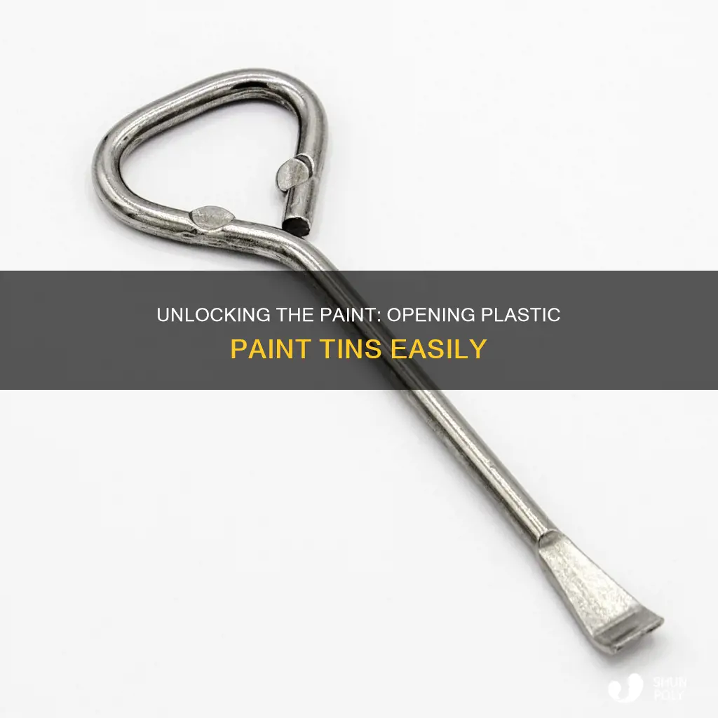 how to open plastic paint tin