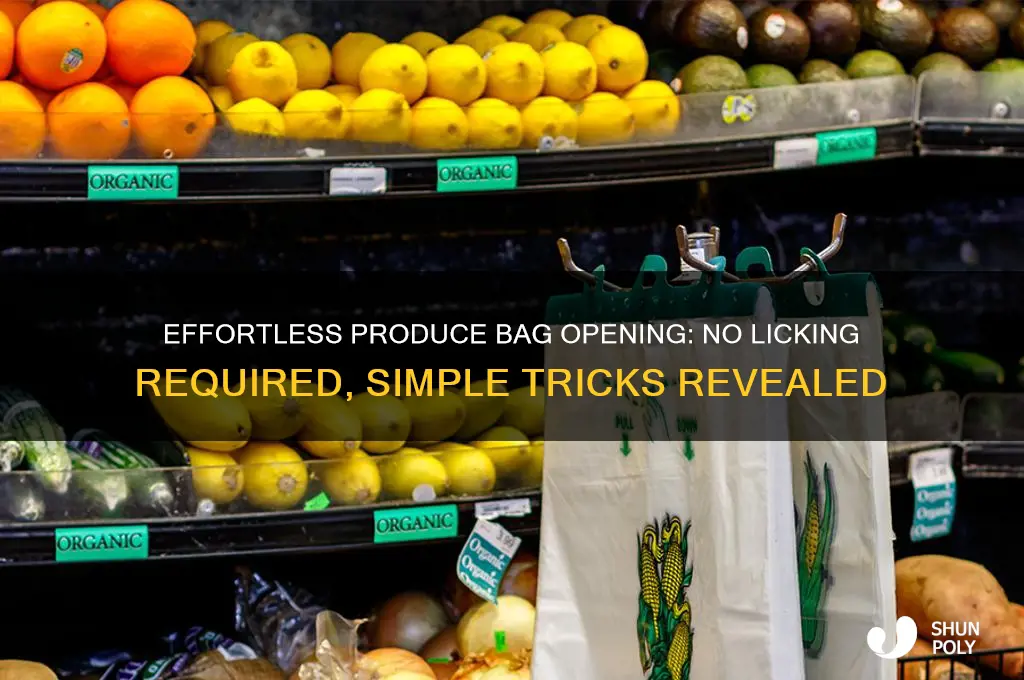 how to open plastic produce bags without licking fingers