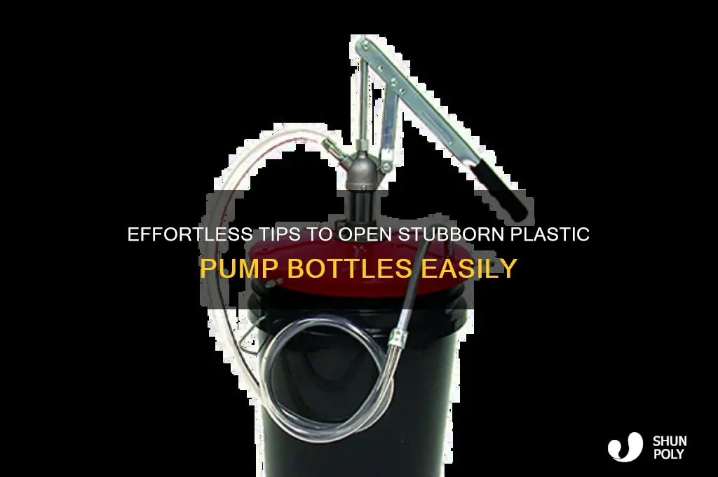 how to open plastic pump bottle