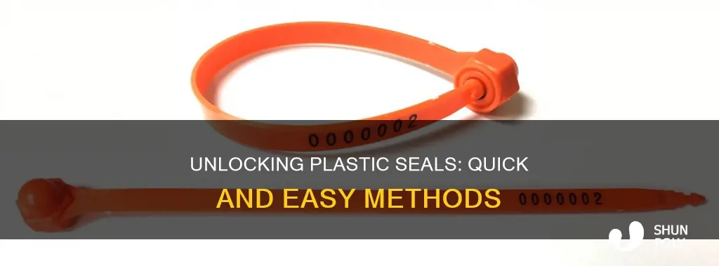 how to open plastic seal tag