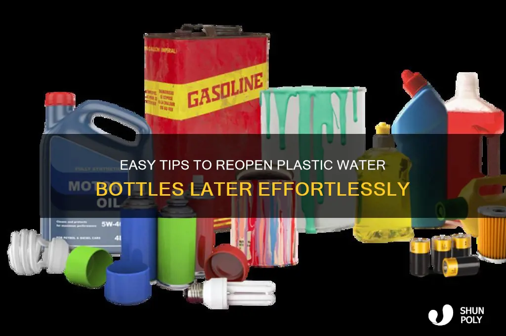 how to open plastic water bottle later