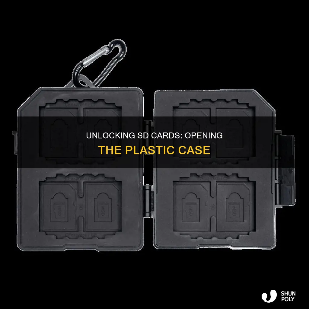 how to open sd card plastic case