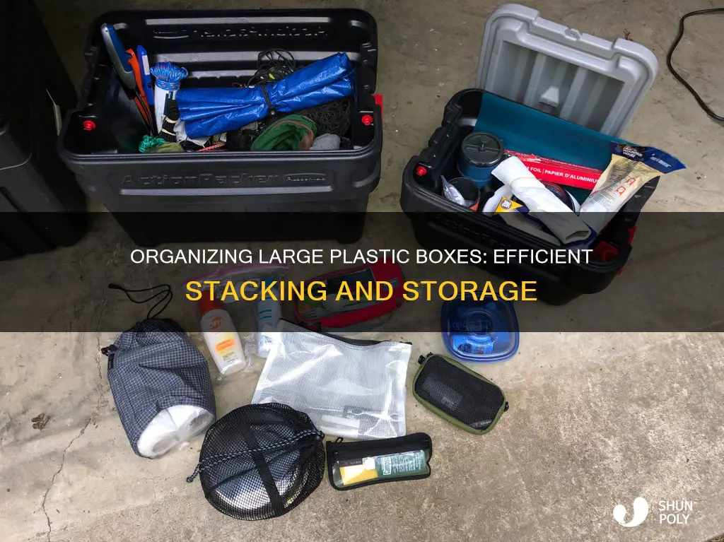 how to organise large plastic boxes