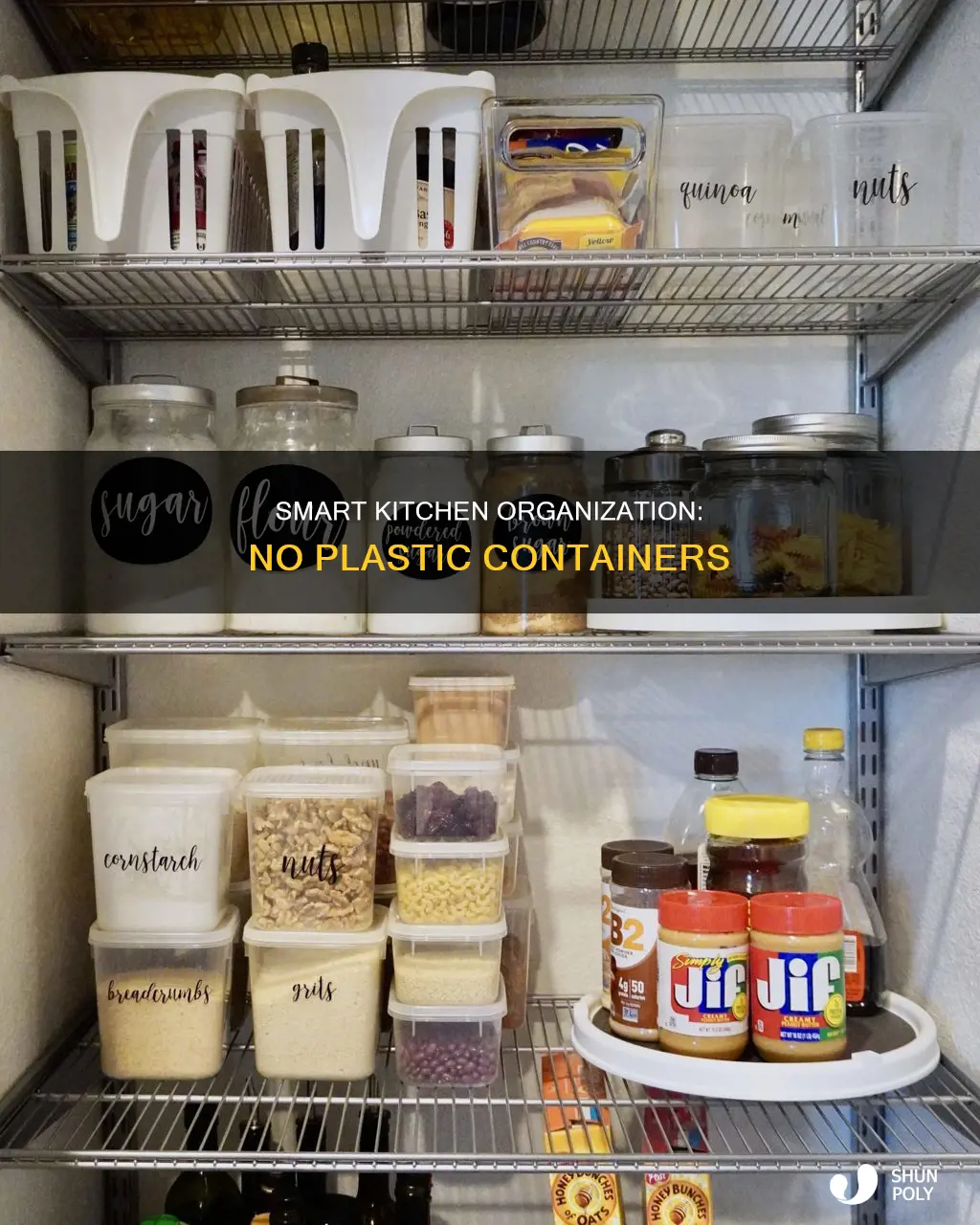 how to organize kitchen no plastic containers