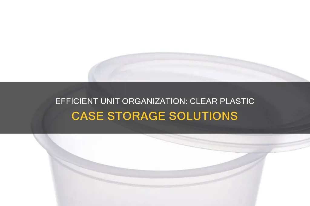 how to organize units with clear plastic cases