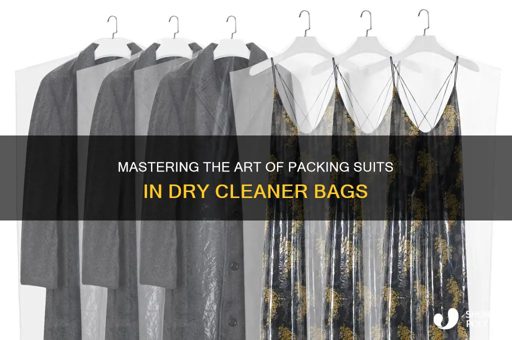 how to pack a suit drycleaner plastic bag