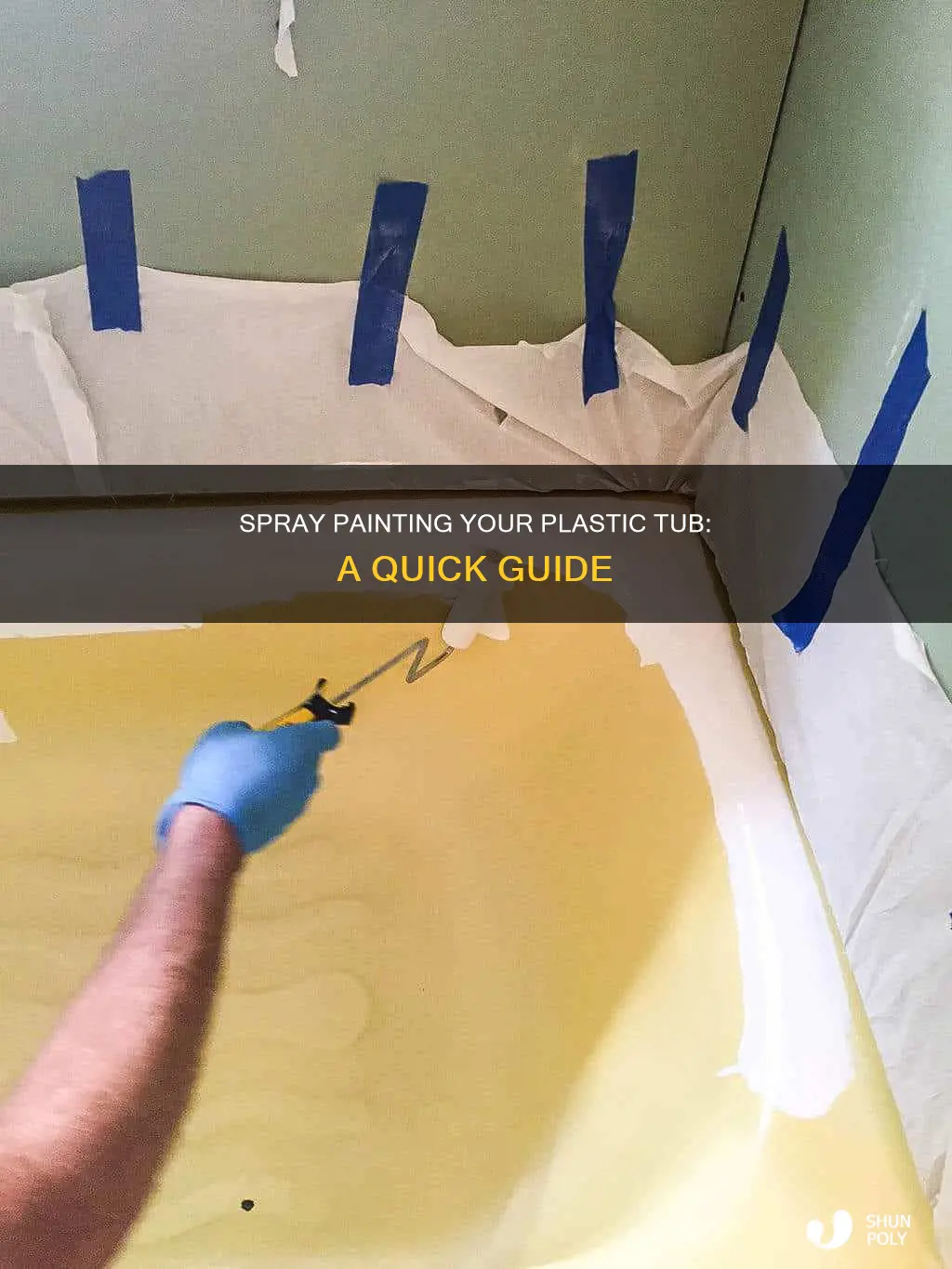 how to pain over plastic tub