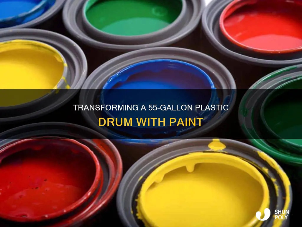 how to paint a 55 gallon plastic drum