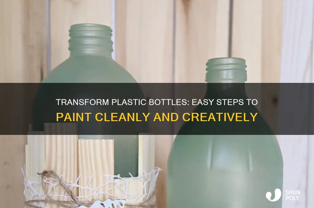 how to paint a clean plastic bottle