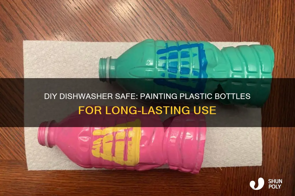 how to paint a dishwasher safe plastic bottle
