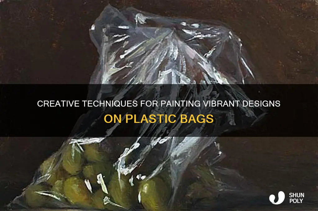 how to paint a plastic bag