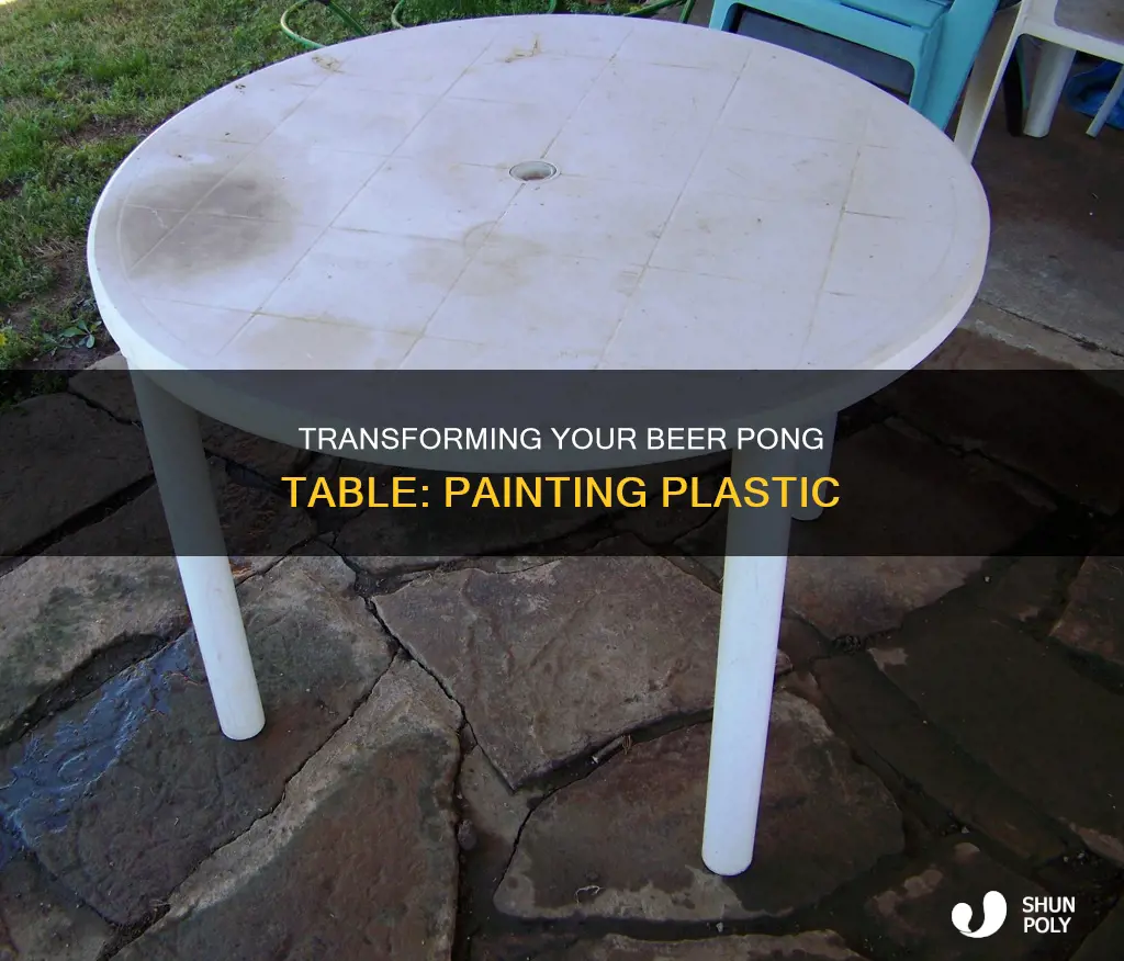 how to paint a plastic beer pong table