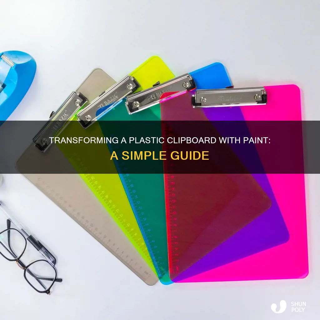 how to paint a plastic clipboard