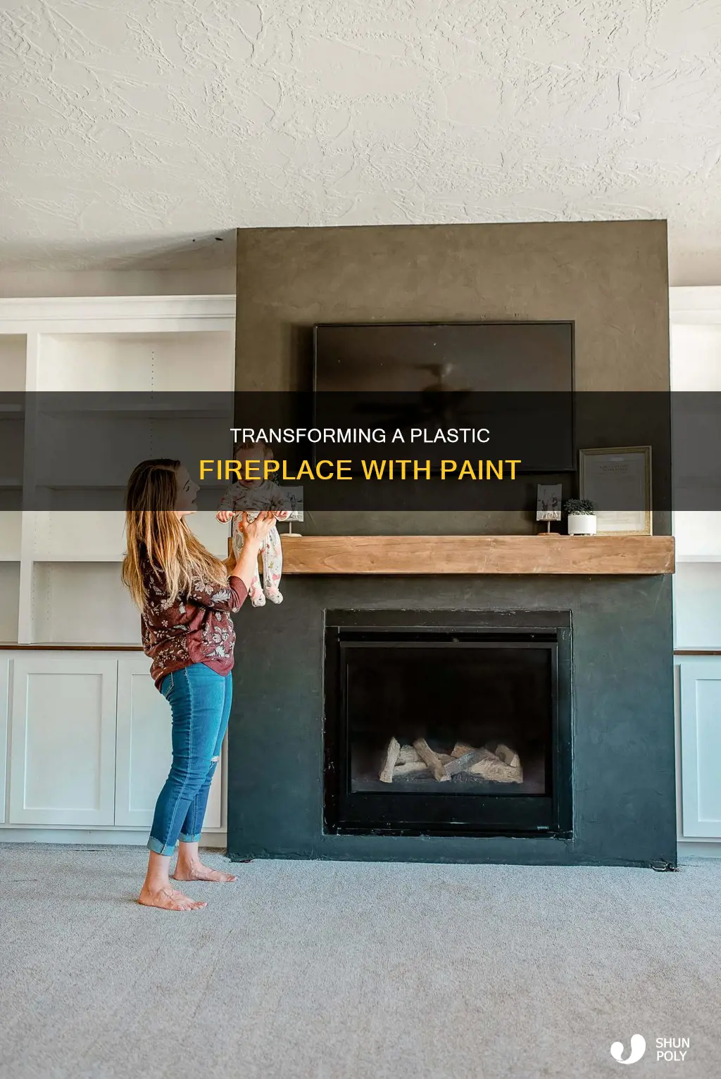 how to paint a plastic fireplace
