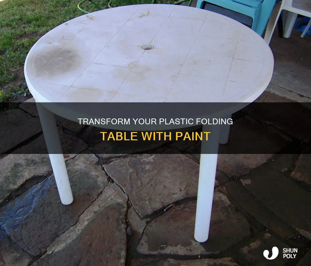 how to paint a plastic folding table