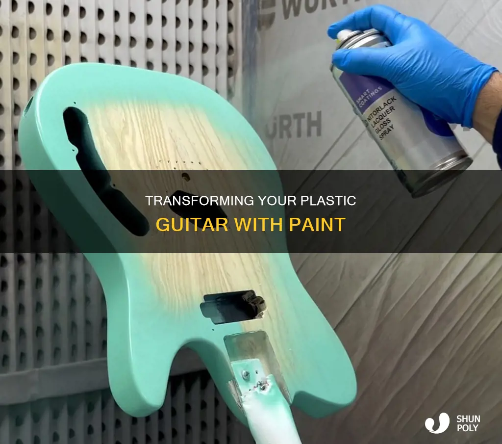 how to paint a plastic guitar