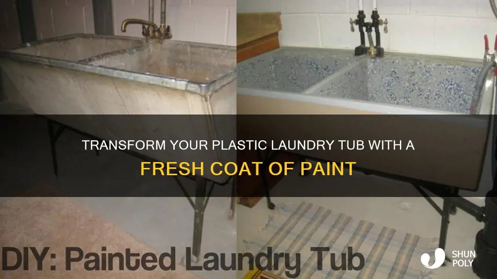 how to paint a plastic laundry tub