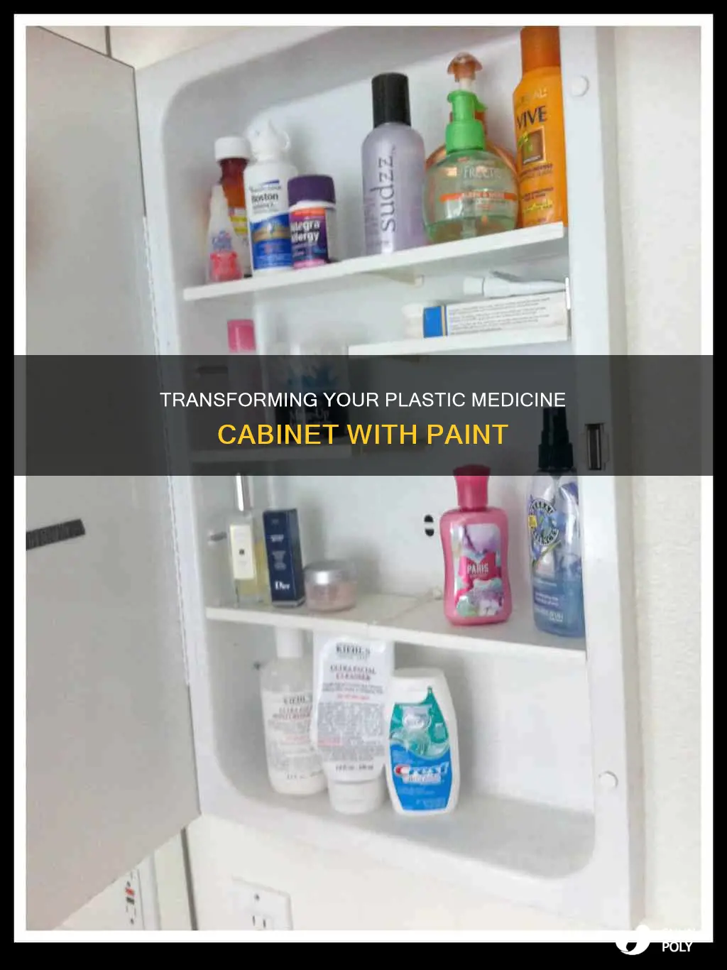 how to paint a plastic medicine cabinet