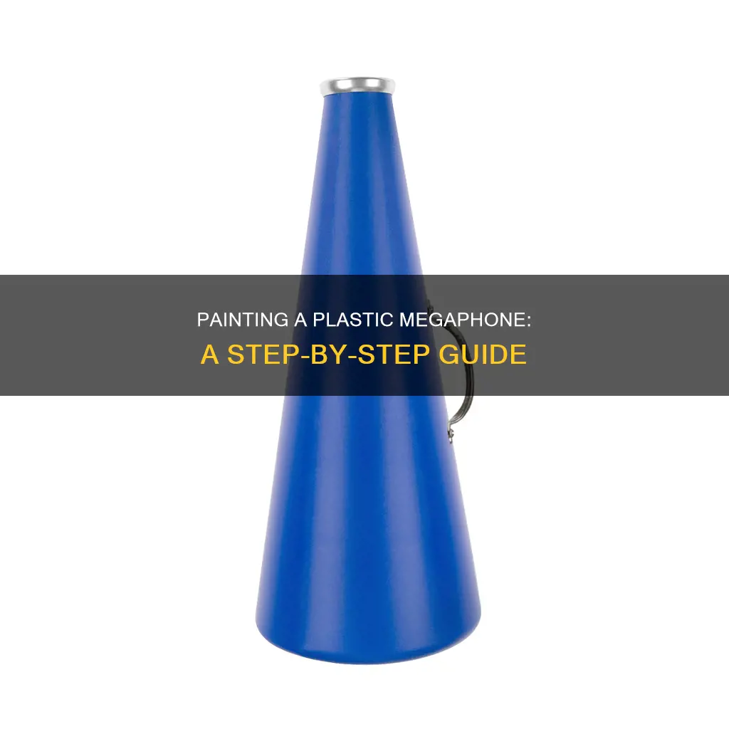 how to paint a plastic megaphone